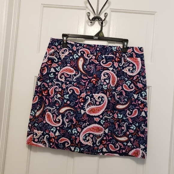 Talbots Dresses & Skirts - Talbots PAISLEY & FLORAL PRINT Lined Cotton A-line Skirt Size 12P, Classic